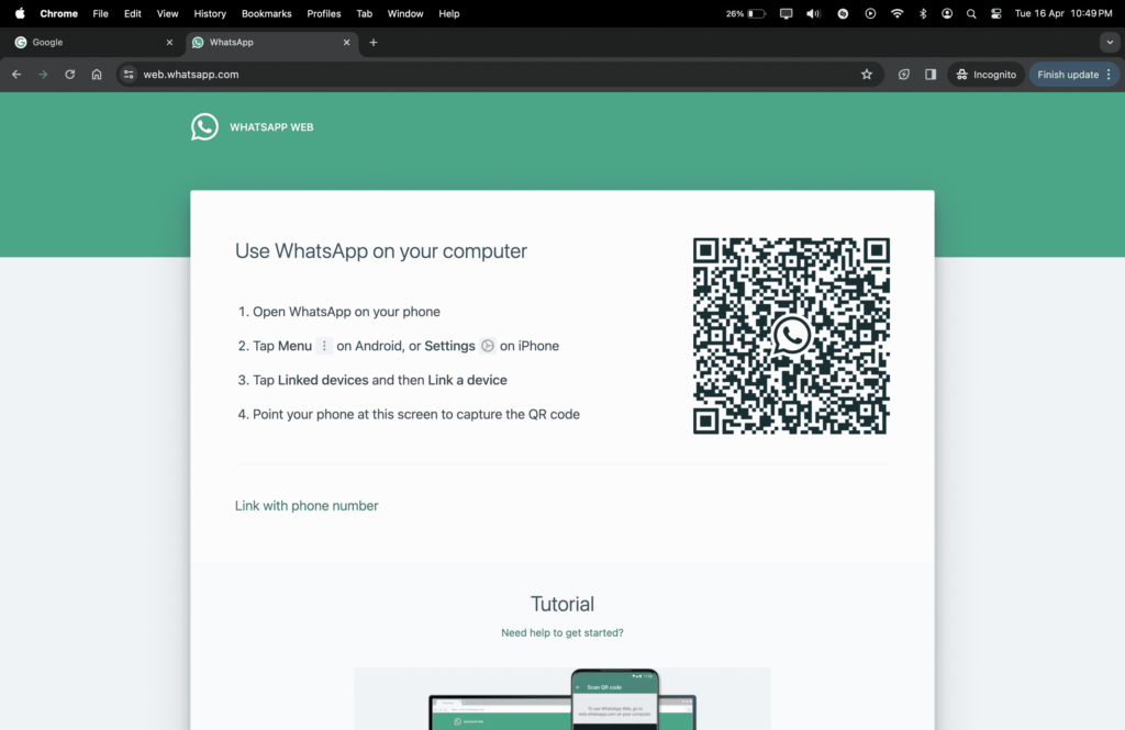 use WhatsApp Web without a number
